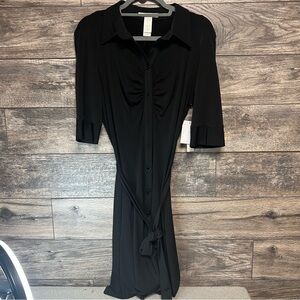 Laundry by Shelli Segal black shirt dress in size 12. New with tags.
